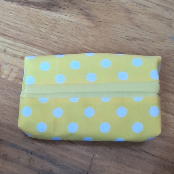 Hand Crafted Other - Yellow Polka Dot Pocket Tissue Holder